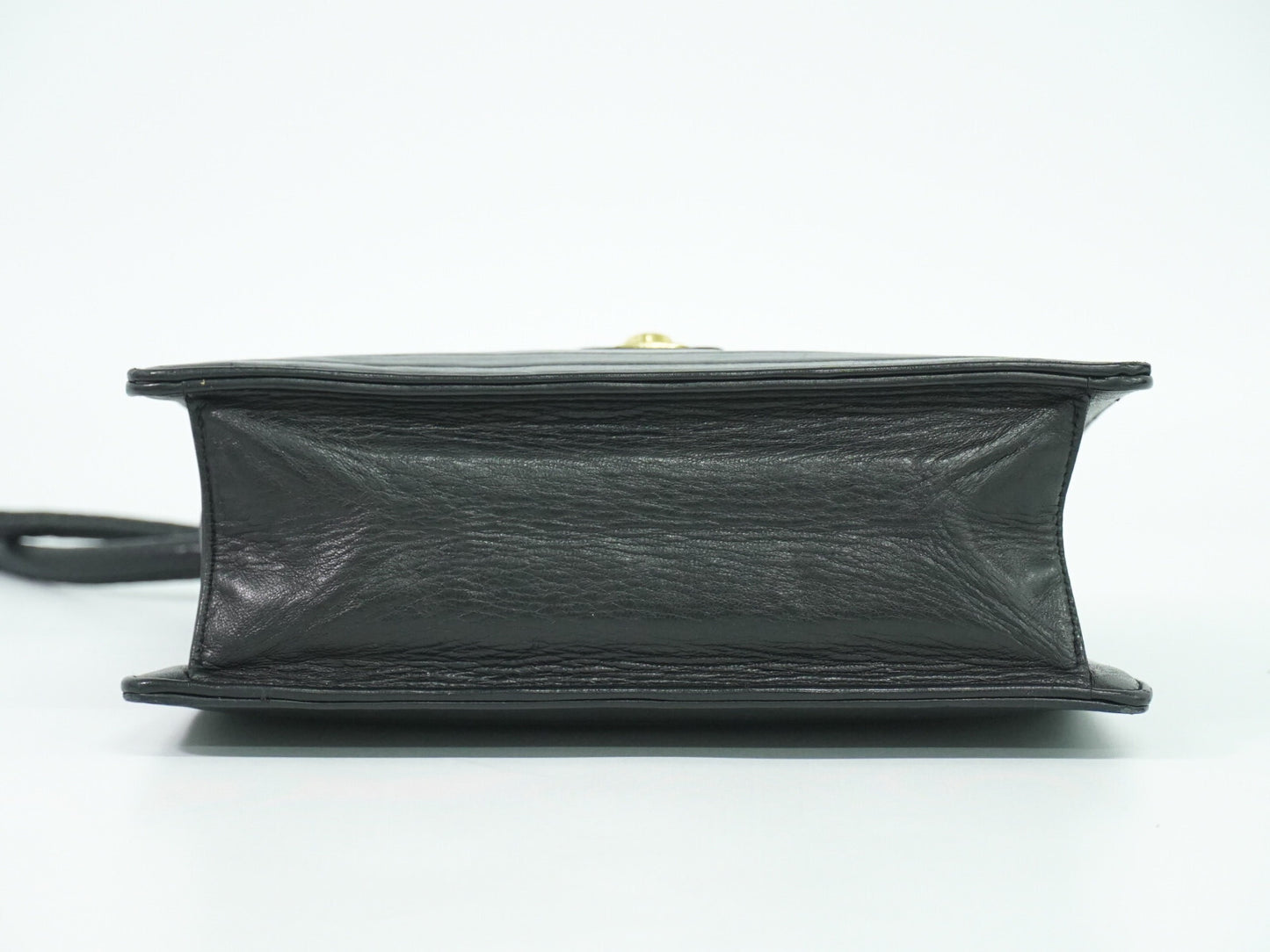 Chanel Flap shoulder Bag Leather, BLACK, LEATHER, Shoulder bag