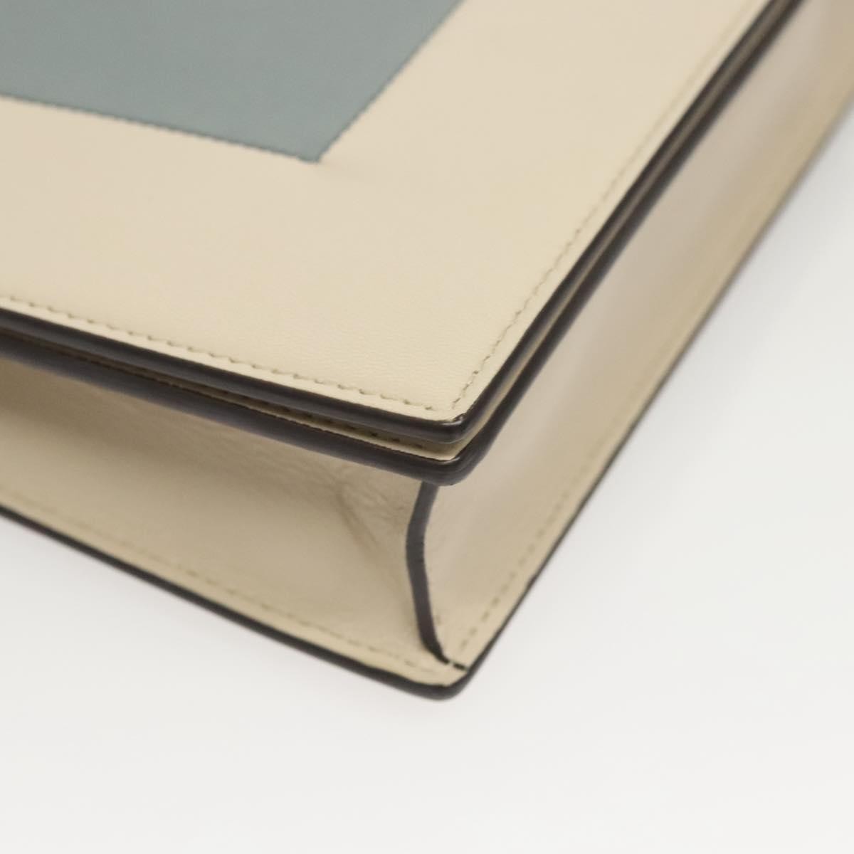 Celine Chain Shoulder Bag Leather, GRAY, LEATHER, Shoulder bag