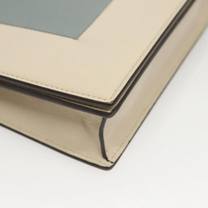 Celine Chain Shoulder Bag Leather, GRAY, LEATHER, Shoulder bag