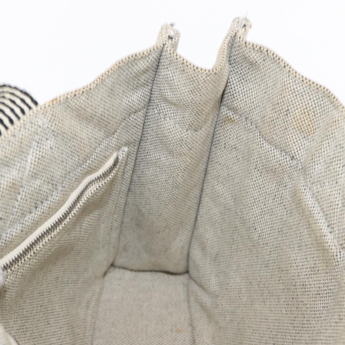 Hermes Fourre Tout Tote Canvas, GRAY, CANVAS, Tote bag