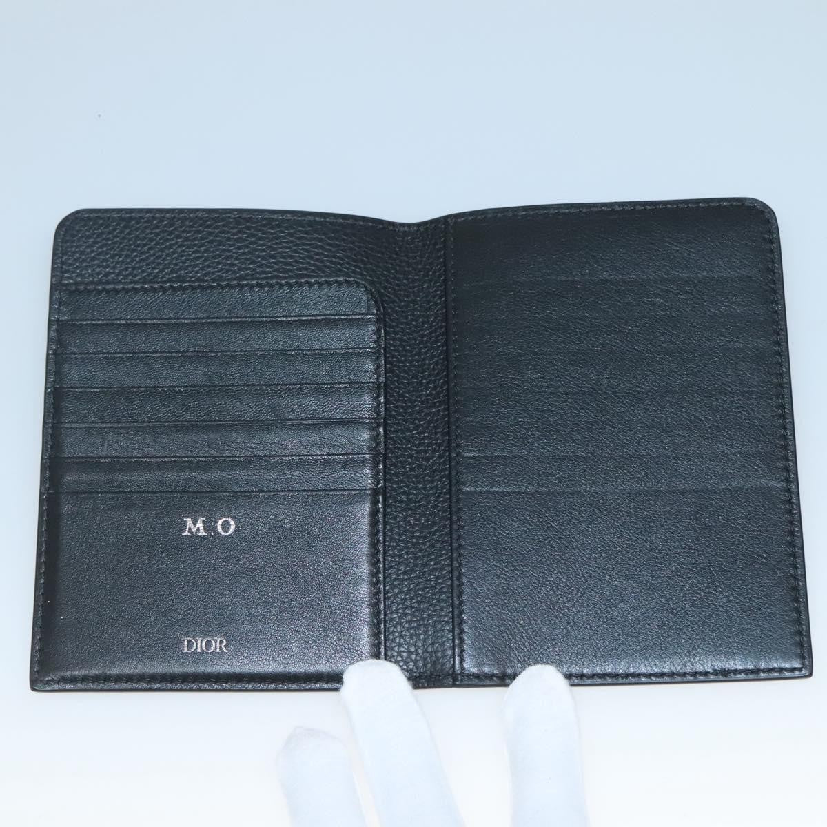 Christian Dior Bifold Card Holder Leather, BLACK, LEATHER, Card Holders