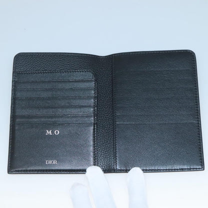 Christian Dior Bifold Card Holder Leather, BLACK, LEATHER, Card Holders
