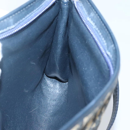 Christian Dior Vintage Trotter Shoulder Bag Canvas, NAVY, CANVAS, Shoulder bag