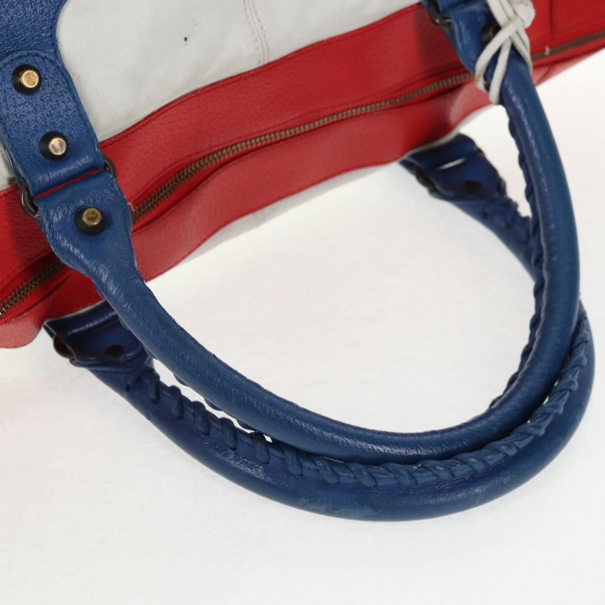 Balenciaga Work Classic Studs Bag Leather, WHITE, LEATHER, Handbag