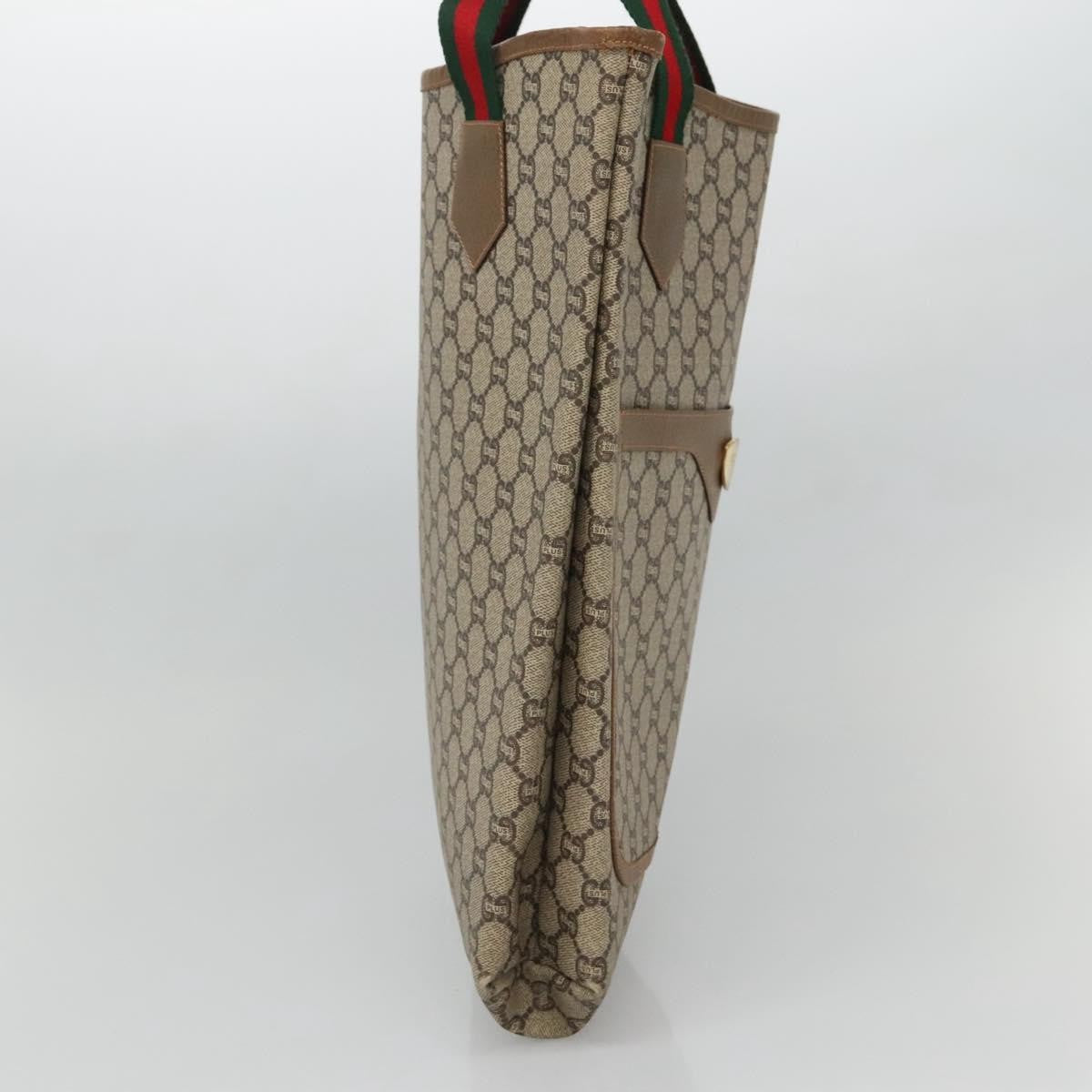 Gucci Vintage Web Strap Tote GG Coated Canvas, BEIGE, CANVAS, Tote bag