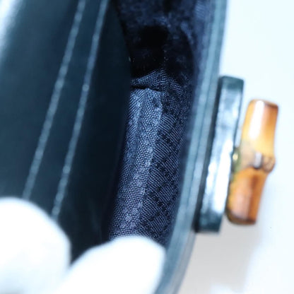 Gucci Vintage Bamboo Backpack Leather, BLACK, LEATHER, Backpack