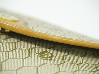 Christian Dior Vintage Honeycomb Shoulder Bag Canvas, BEIGE, CANVAS, Shoulder bag