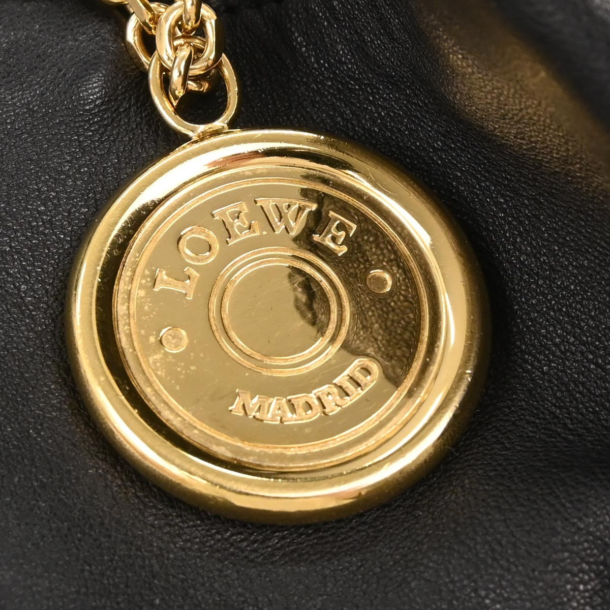 Loewe Anagram Logo Nappa Aire Hand Bag Leather, BLACK, LEATHER, Handbag