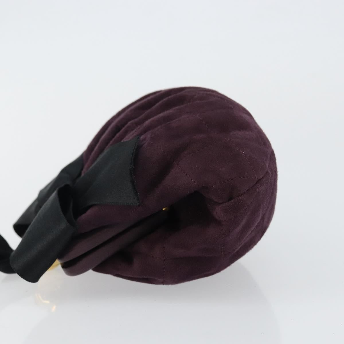 Chanel Bow cluth Suede, PURPLE, SUEDE, Clutche & pouche