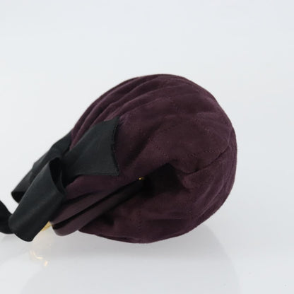 Chanel Bow cluth Suede, PURPLE, SUEDE, Clutche & pouche