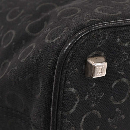 Celine C Macadam Handbag Canvas, BLACK, CANVAS, Handbag