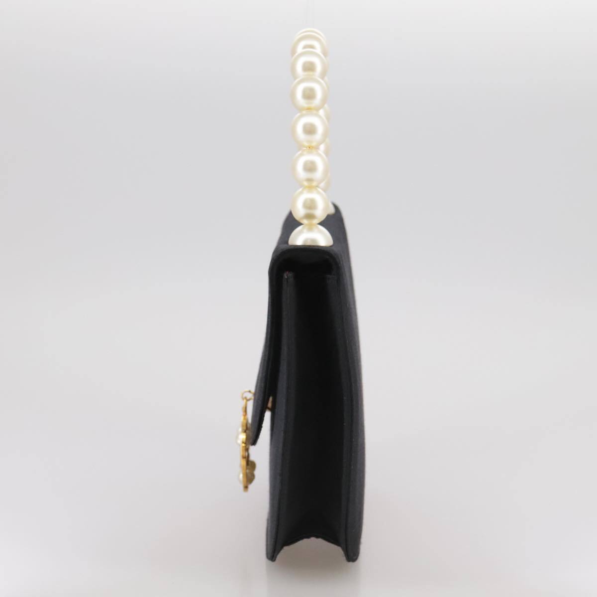 Celine Handbag Satin, BLACK, SATIN, Handbag