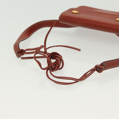 Hermes Pochette Green Waist Bag Leather, BROWN, LEATHER, Clutche & pouche