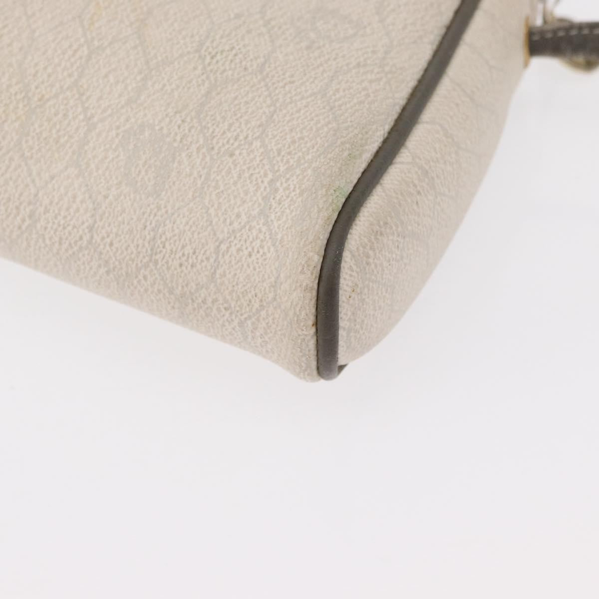 Christian Dior Vintage Honeycomb Shoulder Bag Canvas, WHITE, CANVAS, Shoulder bag