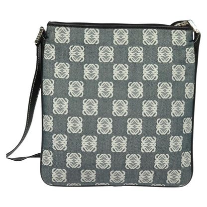 Loewe Anagram Shoulder Bag Canvas, GRAY, CANVAS, Shoulder bag