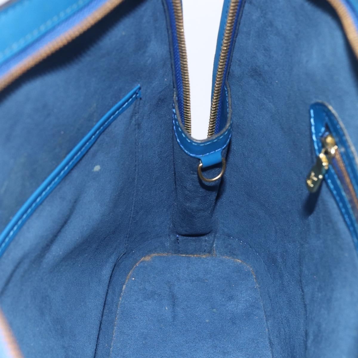 Louis Vuitton Lussac Handbag Epi Leather, BLUE, LEATHER, Shoulder bag