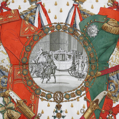 Hermes Carré 90 Silk multicolor, ORANGE, SILK, Scarve & shawl