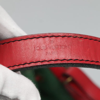 Louis Vuitton Petit Noe Handbag Two Tone Epi Leather, GREEN, LEATHER, Handbag