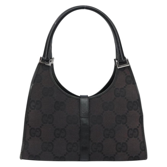 Gucci Vintage Jackie Handbag Canvas, BLACK, CANVAS, Handbag