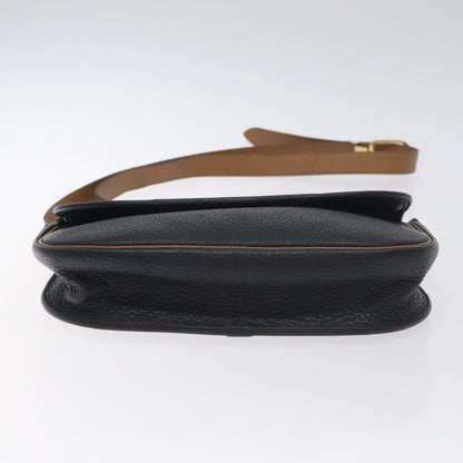 Christian Dior Vintage CD Flap Shoulder Bag Leather, BLACK, LEATHER, Shoulder bag