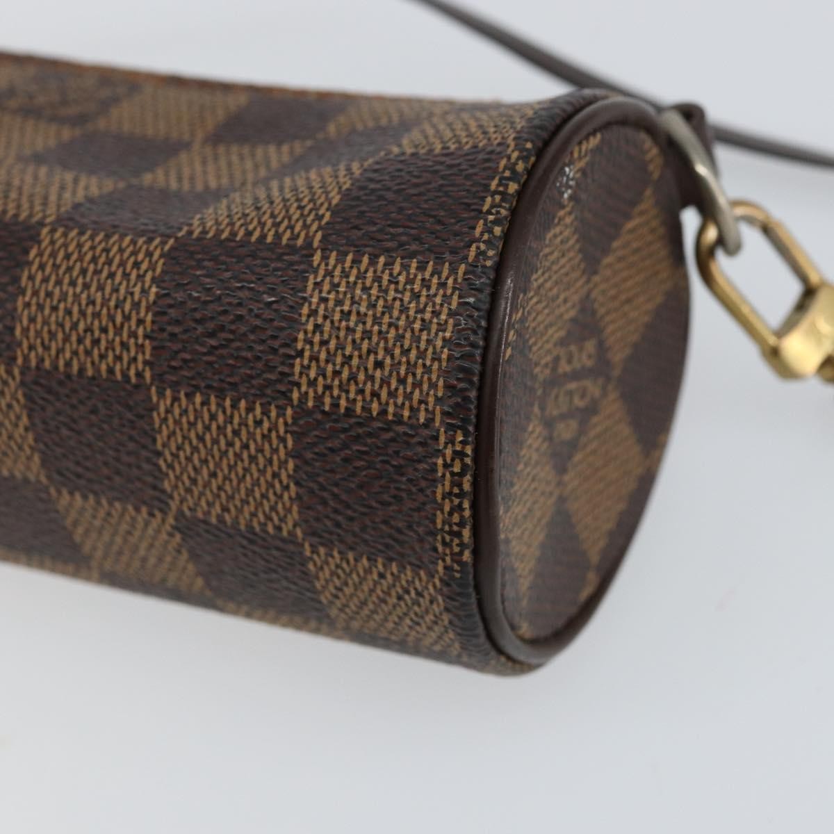 Louis Vuitton Papillon Pochette Damier, BROWN, CANVAS, Clutche & pouche