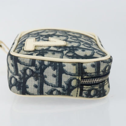 Christian Dior Vintage Trotter Pouch Diorissimo Canvas, NAVY, PVC, Clutche & pouche
