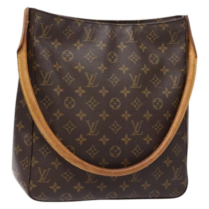 Louis Vuitton Looping Handbag Monogram Canvas, BROWN, CANVAS, Handbag