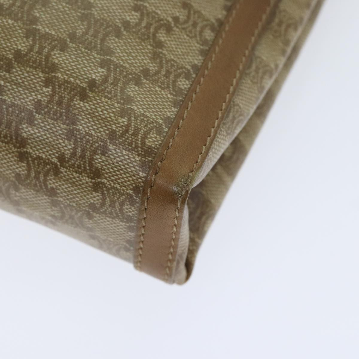 Celine Macadam Shoulder Bag Canvas, BEIGE, CANVAS, Shoulder bag