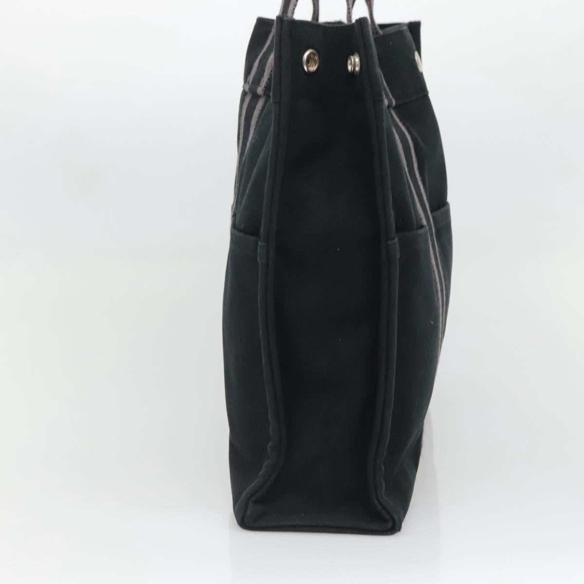 Hermes Fourre Tout Tote Canvas, BLACK, CANVAS, Tote bag