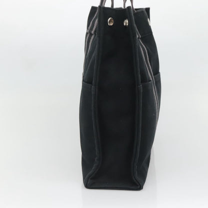 Hermes Fourre Tout Tote Canvas, BLACK, CANVAS, Tote bag