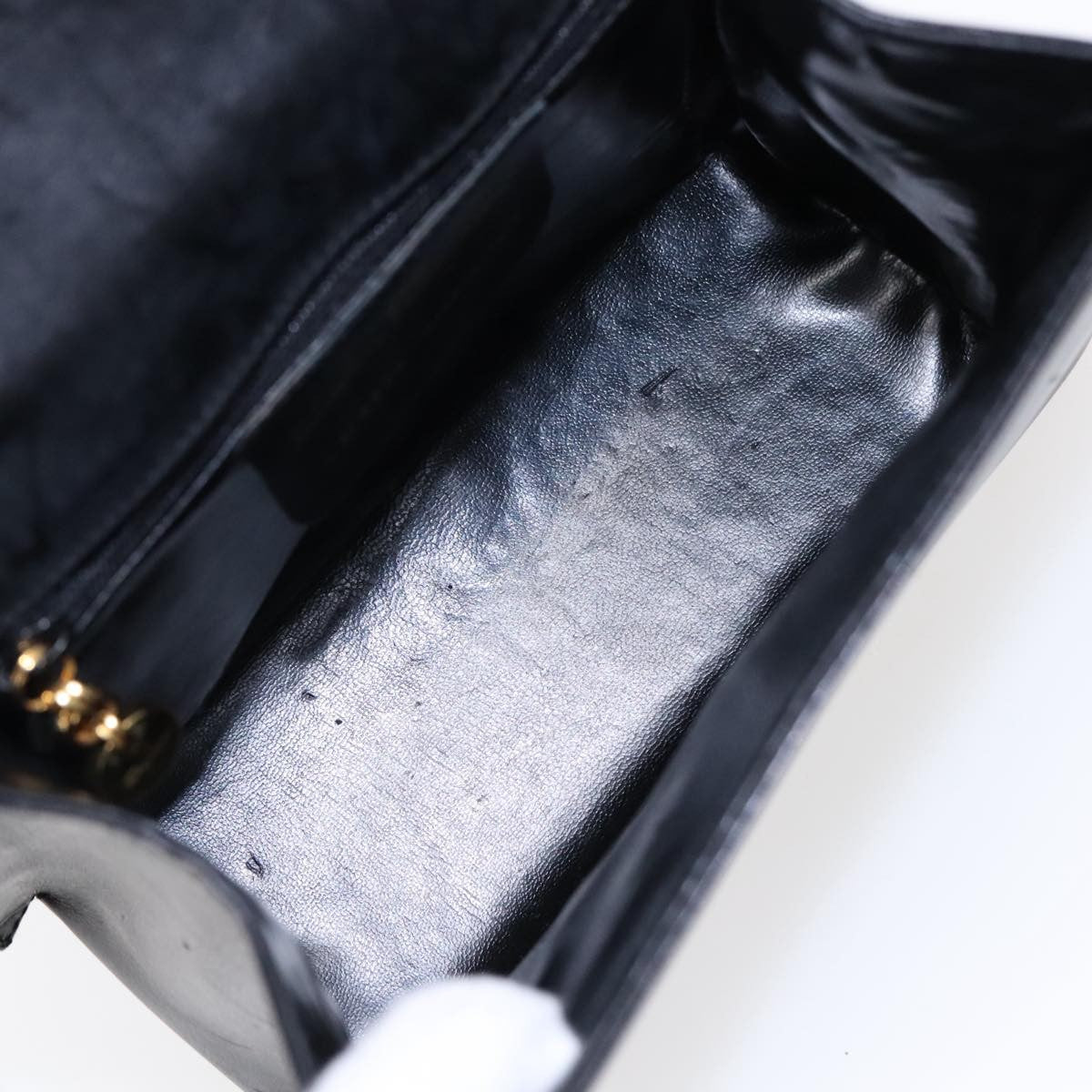 Salvatore Ferragamo Vintage Shoulder Bag Leather, BLACK, LEATHER, Shoulder bag