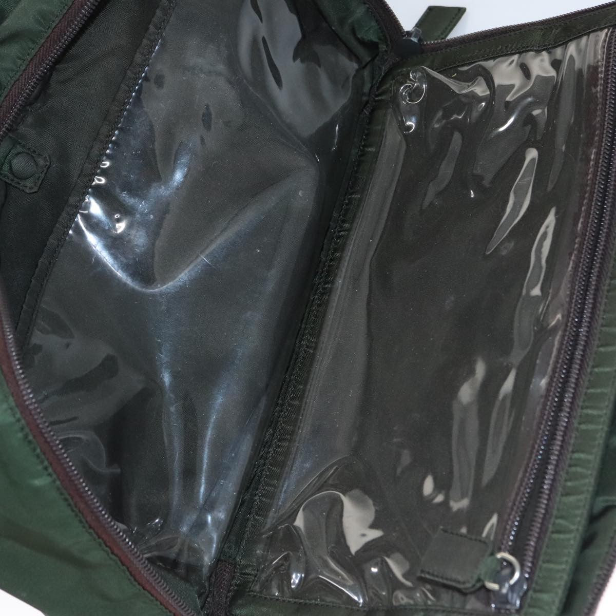 Prada Vintage Zip Handbag Tessuto, GREEN, NYLON, Handbag
