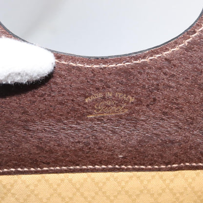 Gucci Vintage Web Sherry Line Handbag Suede, BROWN, SUEDE, Handbag