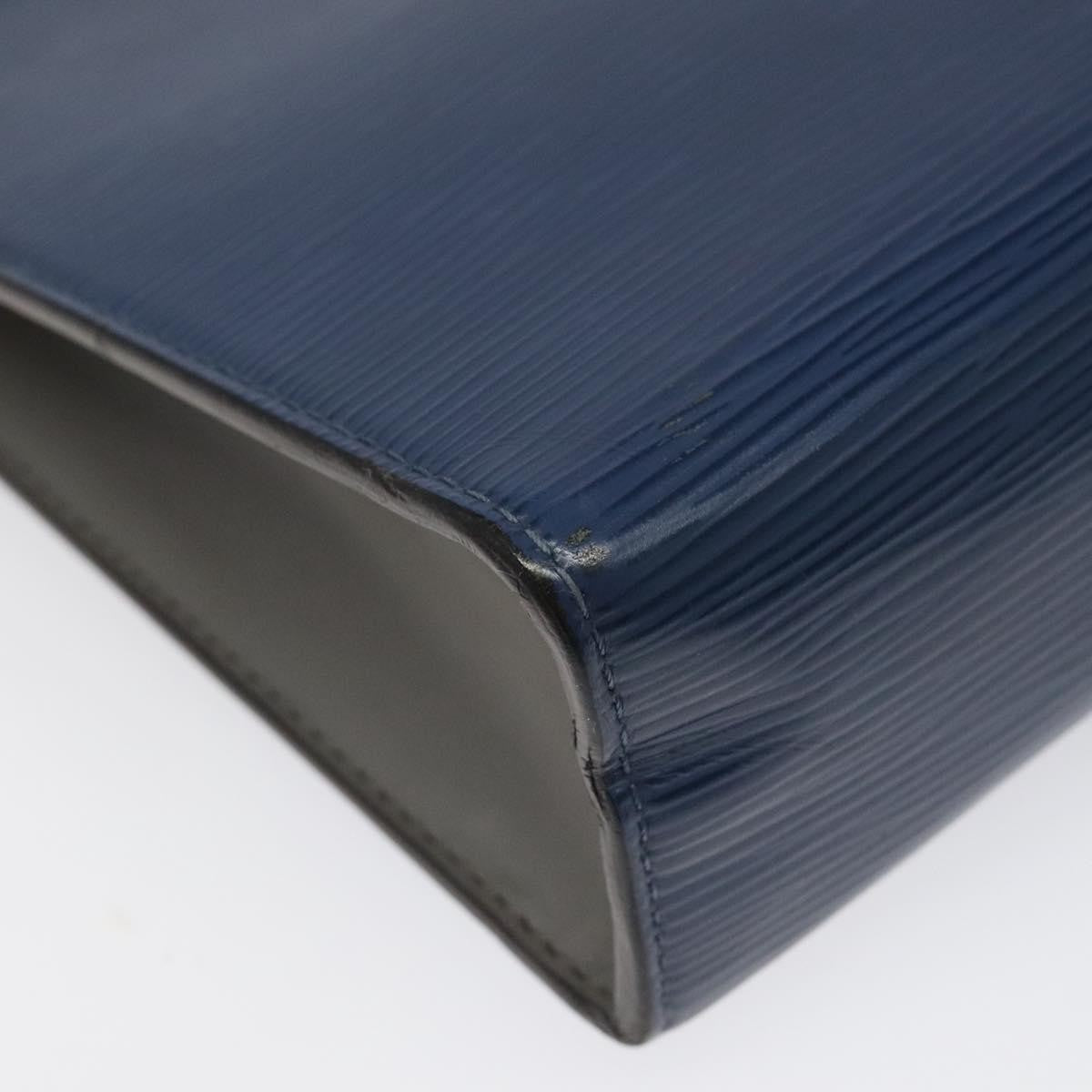 Louis Vuitton Pochette Voyage Epi Leather with Damier Graphite, BLUE, LEATHER, Clutche & pouche