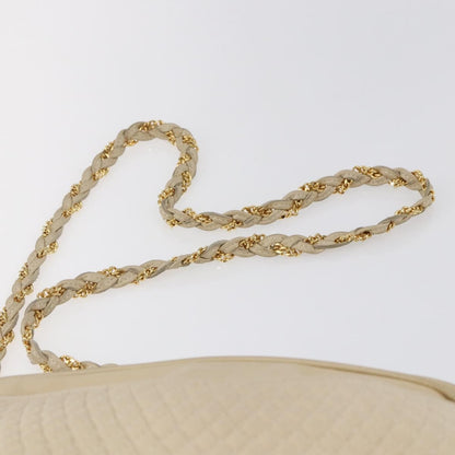 Bally Vintage Shoulder Bag Quilted leather, ECRU, LEATHER, Shoulder bag