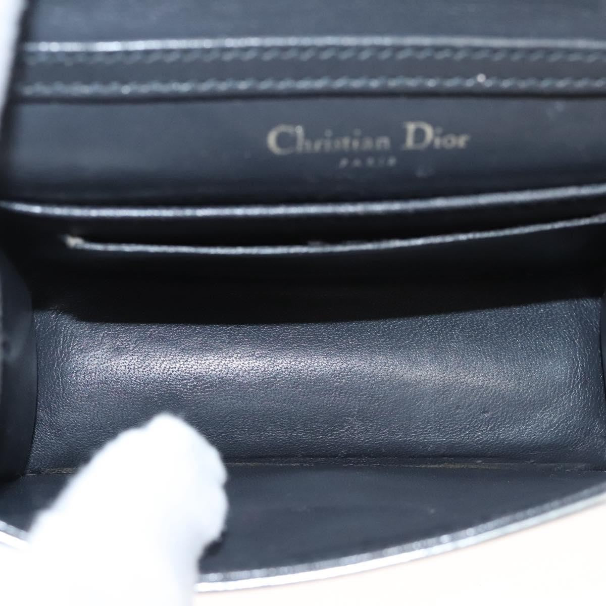 Christian Dior Diorama Wallet on Chain Enamel, SILVER, PATENT_LEATHER, Shoulder bag
