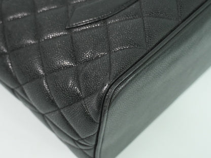 Chanel Medallion Tote Quilted Caviar, BLACK, LEATHER, Tote bag