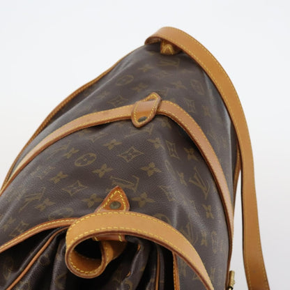 Louis Vuitton Saumur Handbag Monogram Canvas, BROWN, CANVAS, Handbag