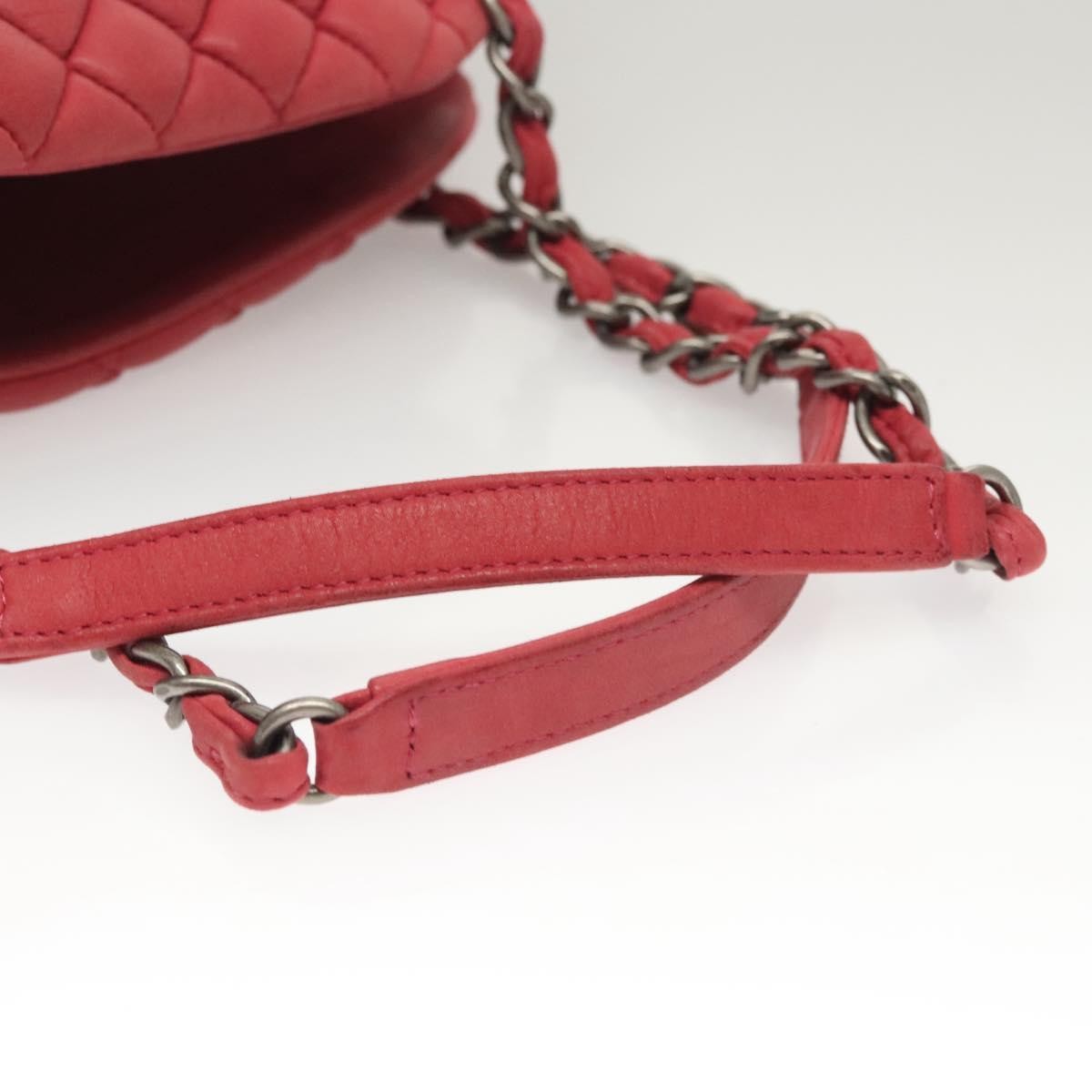 Chanel Matelasse Chain Shoulder Bag Leather, Pink, Leather, Handbag