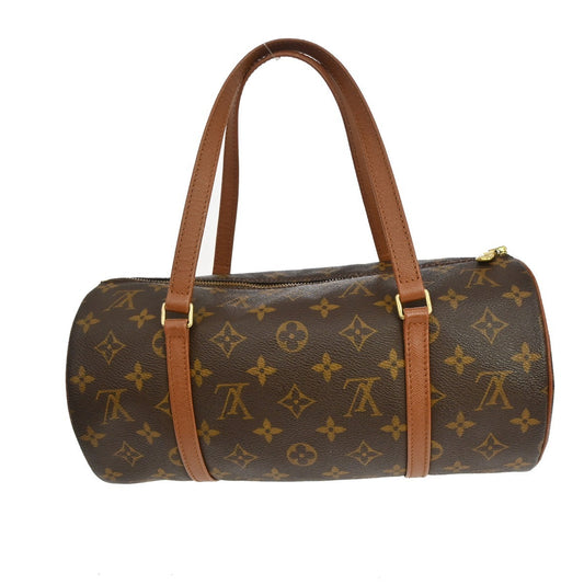 Louis Vuitton Papillon Handbag Monogram Canvas, Brown, Canvas, Handbag