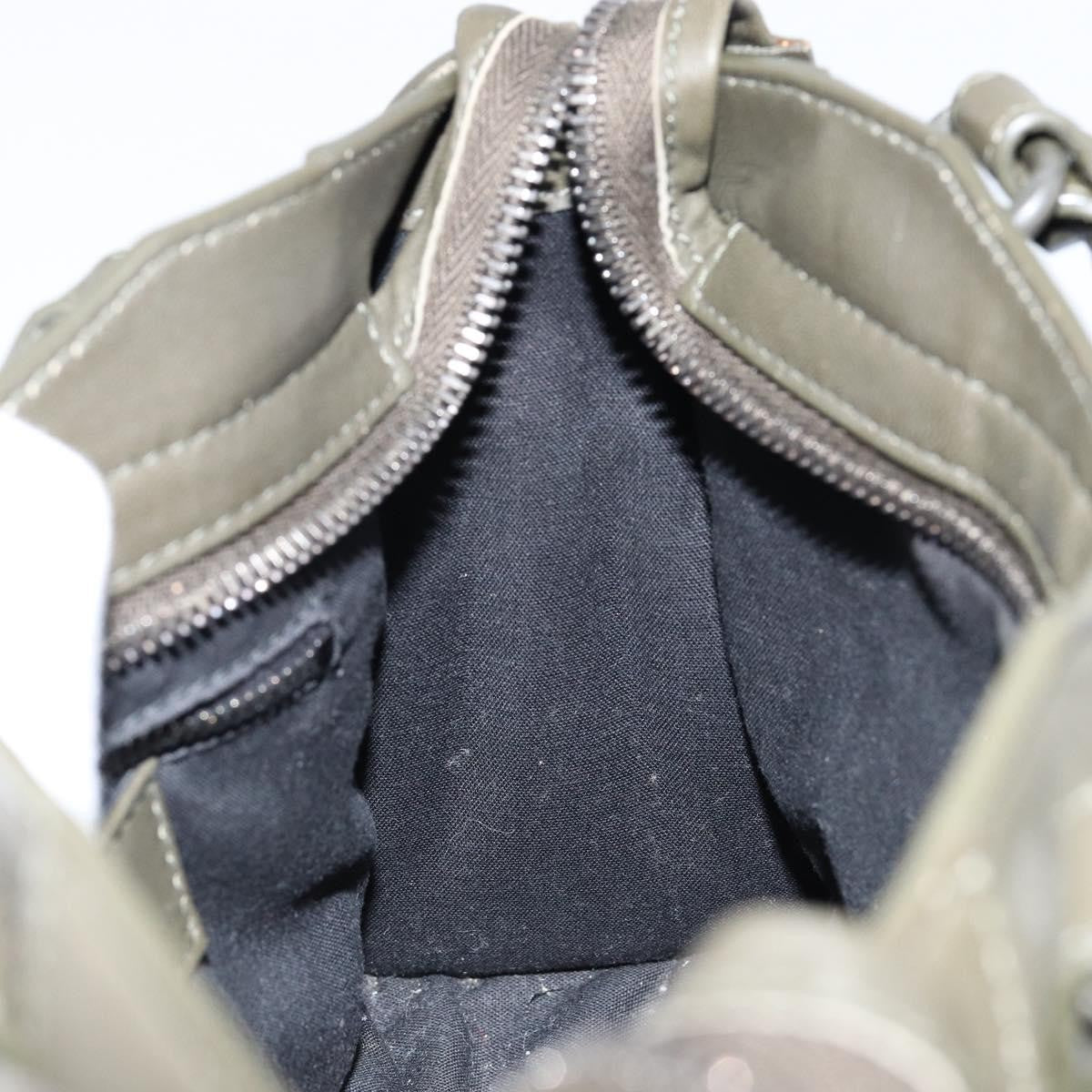 Balenciaga City Classic Studs Bag Leather, KHAKI, LEATHER, Handbag