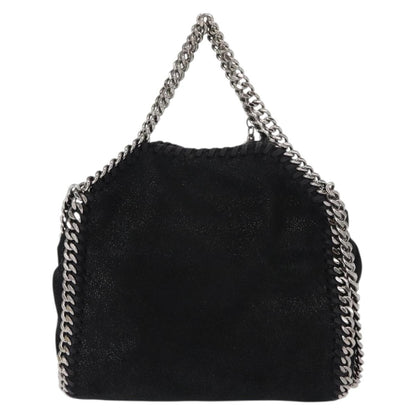 Stella McCartney Falabella Fold Over Bag Shaggy Deer, BLACK, SUEDE, Handbag