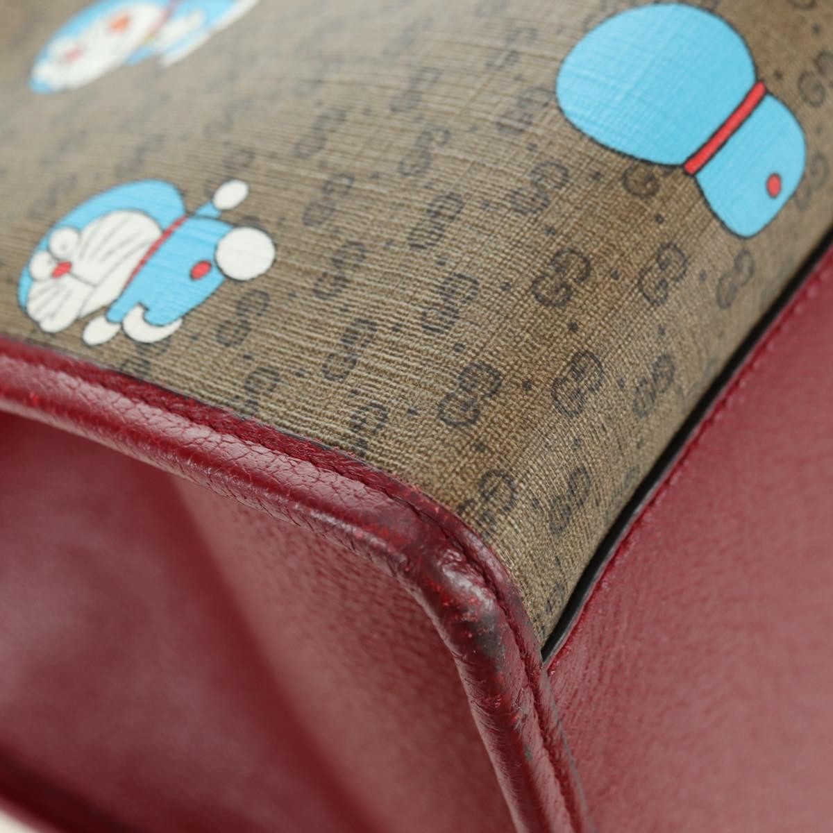 Gucci Doraemon Tote Printed Mini GG Coated Canvas, Beige, Canvas, Tote Bag