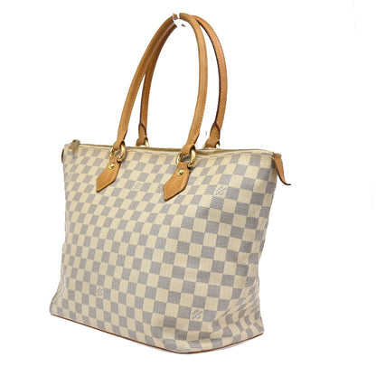Louis Vuitton Saleya Handbag Damier, WHITE, CANVAS, Shoulder bag