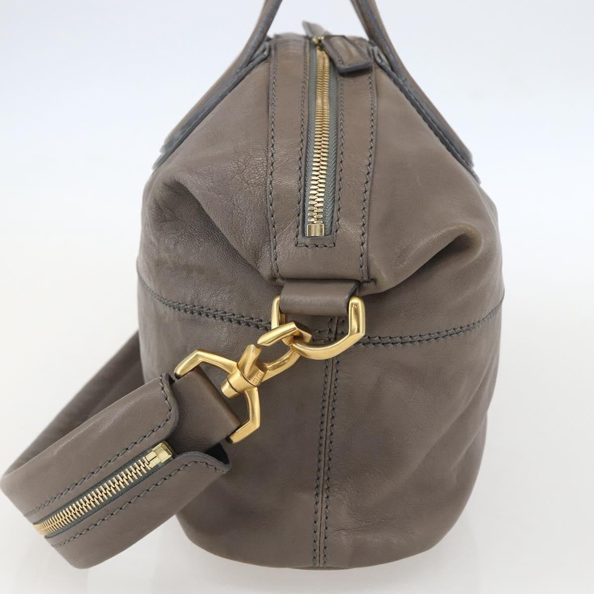 Givenchy Nightingale Satchel Leather, GRAY, LEATHER, Handbag