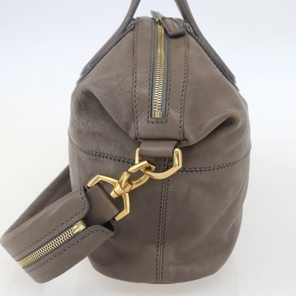 Givenchy Nightingale Satchel Leather, GRAY, LEATHER, Handbag
