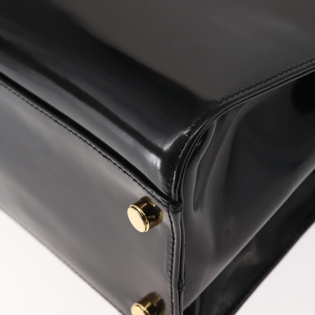 Salvatore Ferragamo Gancini Tote Patent leather, BLACK, PATENT_LEATHER, Tote bag