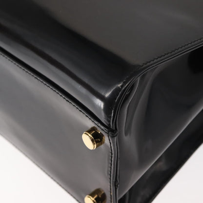 Salvatore Ferragamo Gancini Tote Patent leather, BLACK, PATENT_LEATHER, Tote bag