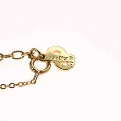 Christian Dior Vintage CD Pendant Necklace Metal with Crystals, GOLD, METAL, Necklace