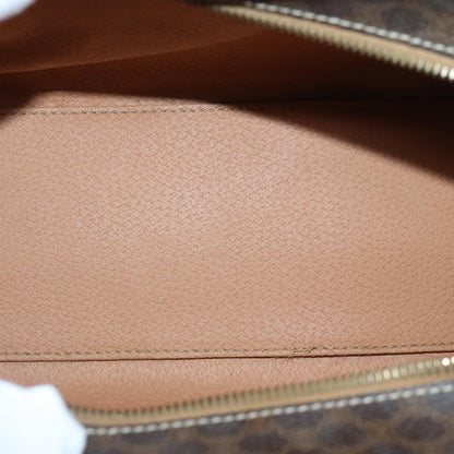 Celine Vintage Macadam Handbag Canvas and Leather, Brown, Canvas, Handbag
